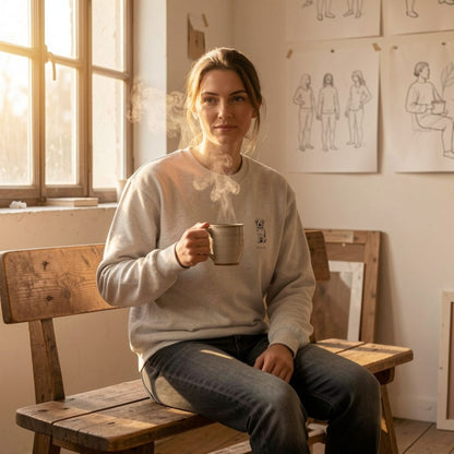 Modern Sketch Dog Art Sweatshirt | Mojo Originals_Doggo Mojo_Sweatshirt_1