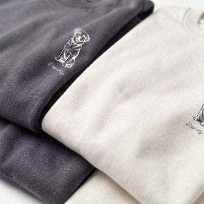 Modern Sketch Dog Art Sweatshirt | Mojo Originals_Doggo Mojo_Sweatshirt_5