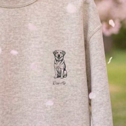 Modern Sketch Dog Art Sweatshirt | Mojo Originals_Doggo Mojo_Sweatshirt_1