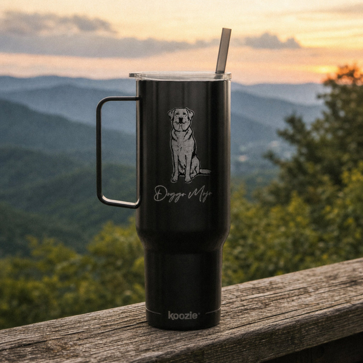 Mojo Original 40oz Travel Tumbler – Matte Black Laser Engraved_Doggo Mojo_Travel Tumbler_5