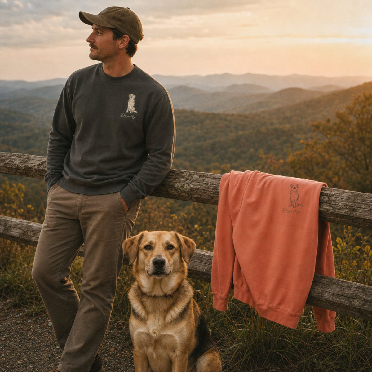 Mojo Original Sweatshirt | Minimalist Dog Sketch Comfort Colors Crewneck_Doggo Mojo_Sweatshirt_4