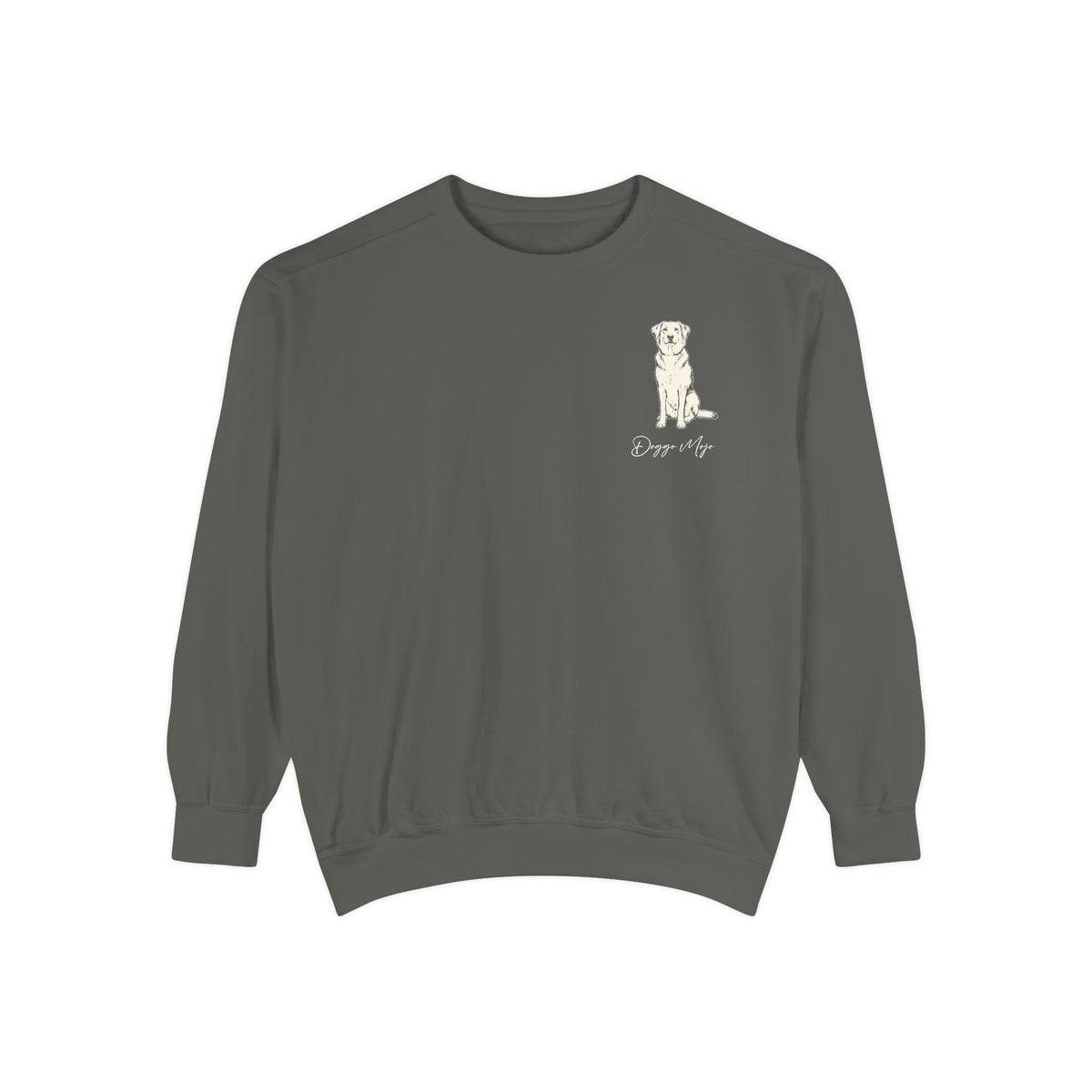 Mojo Original Sweatshirt | Minimalist Dog Sketch Comfort Colors Crewneck_Doggo Mojo_Sweatshirt_6