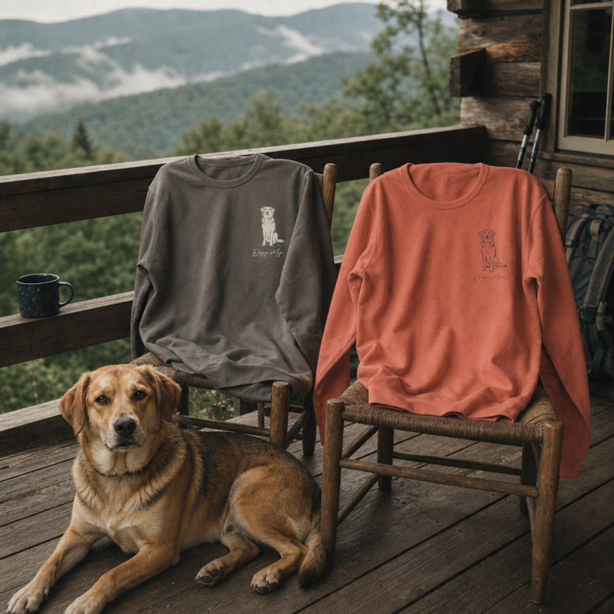 Mojo Original Sweatshirt | Minimalist Dog Sketch Comfort Colors Crewneck_Doggo Mojo_Sweatshirt_3