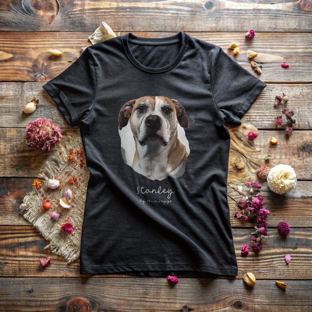 My Main Doggo T-Shirt with Custom Dog Photo_Doggo Mojo_T-shirts_Black_S_3