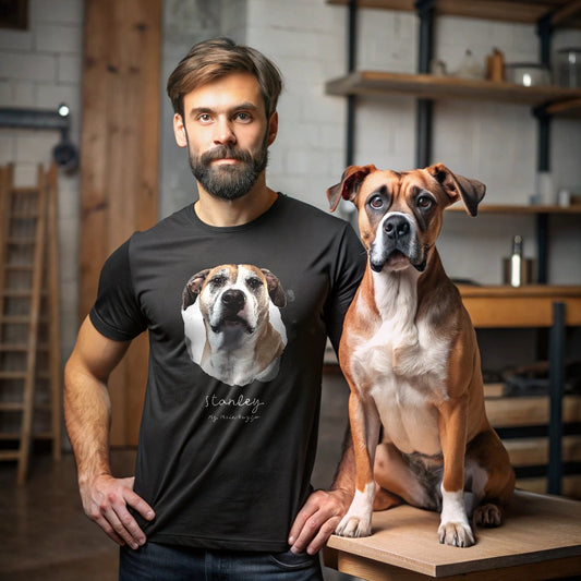 My Main Doggo T-Shirt with Custom Dog Photo_Doggo Mojo_T-shirts_Black_S_1