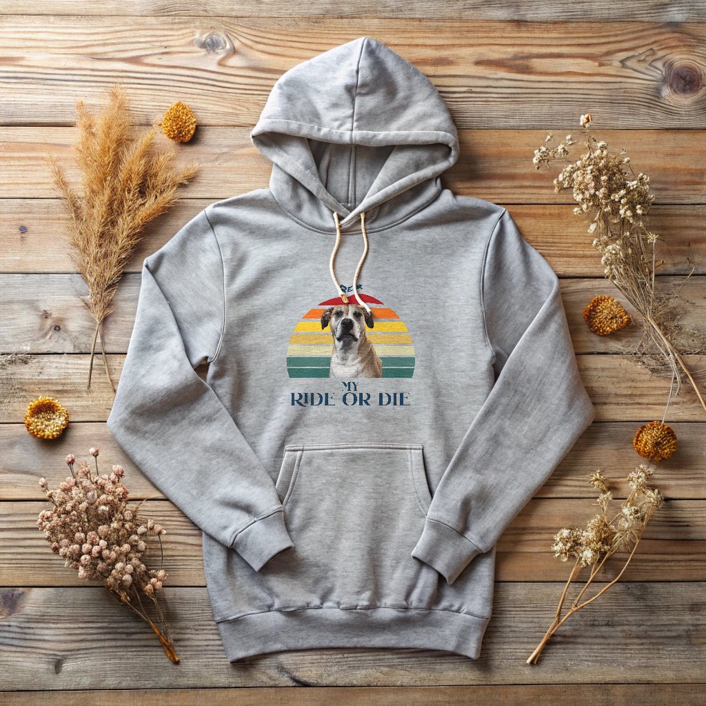 My Ride or Die Hoodie with Custom Photo_Doggo Mojo_Hoodies_Athletic Heather_S_3