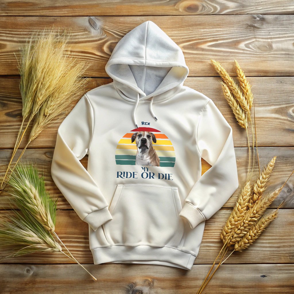 My Ride or Die Hoodie with Custom Photo_Doggo Mojo_Hoodies_White_S_5