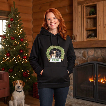 Paw - sitively Festive: Christmas Hoodie with Custom Photo_Doggo Mojo_Hoodies_Athletic Heather_S_1