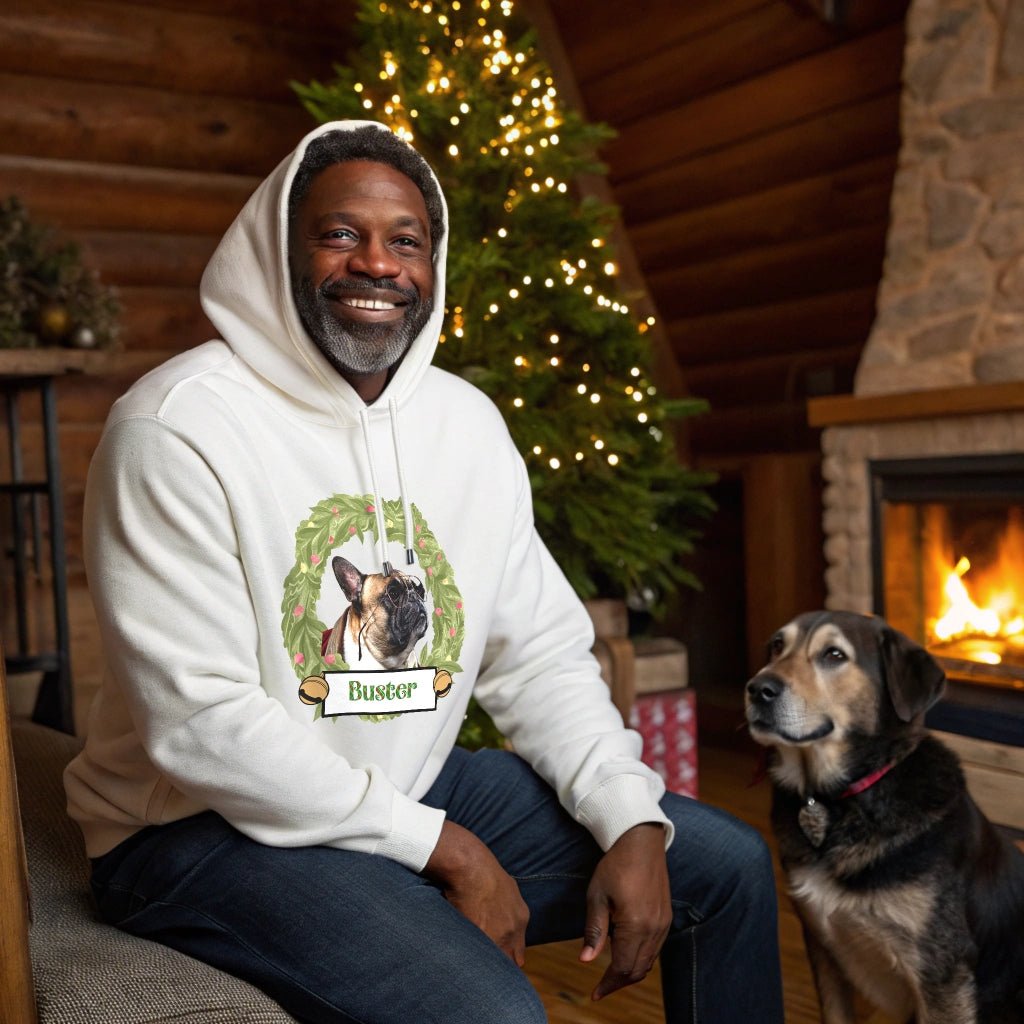 Paw - sitively Festive: Christmas Hoodie with Custom Photo_Doggo Mojo_Hoodies_Athletic Heather_S_3