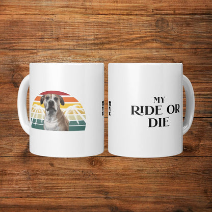 Personalized 11oz Ceramic Mug: My Ride or Die with Your Dog's Photo & Name_Doggo Mojo_Ceramic Mugs_9