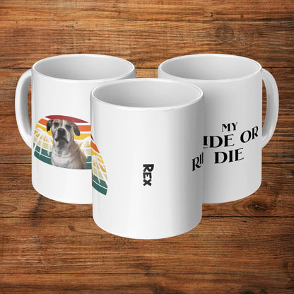 Personalized 11oz Ceramic Mug: My Ride or Die with Your Dog's Photo & Name_Doggo Mojo_Ceramic Mugs_10
