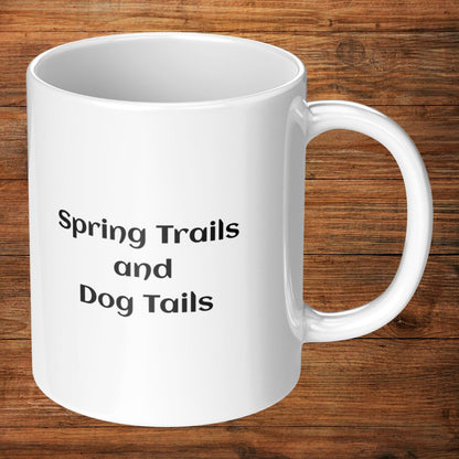 Personalized 11oz Ceramic Mug: Spring Trails and Dog Tails with Your Dog's Photo & Name_Doggo Mojo_Ceramic Mugs_10