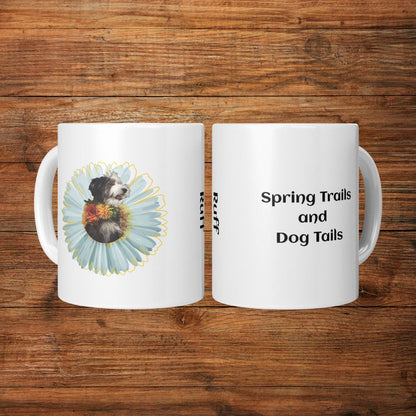 Personalized 11oz Ceramic Mug: Spring Trails and Dog Tails with Your Dog's Photo & Name_Doggo Mojo_Ceramic Mugs_7