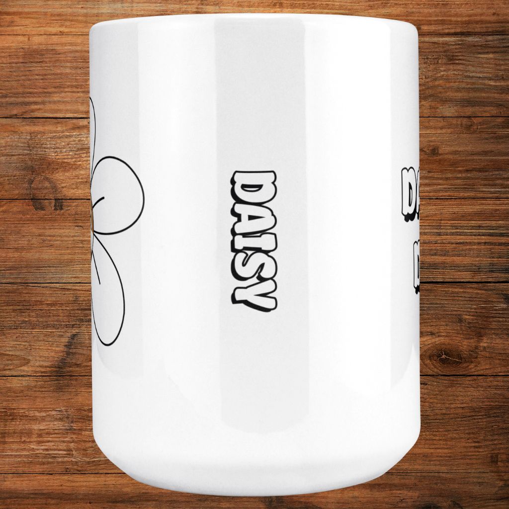 Personalized 15oz Ceramic Mug: Daisy Dog with Your Dog's Photo & Name_Doggo Mojo_Ceramic Mugs_9