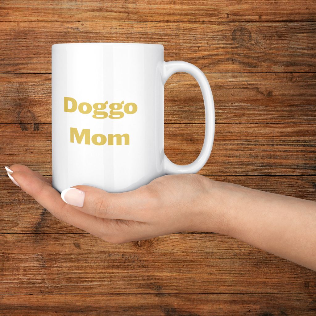 Personalized 15oz Ceramic Mug: Dog Mom Paw Print with Your Dog's Photo & Name_Doggo Mojo_Ceramic Mugs_6