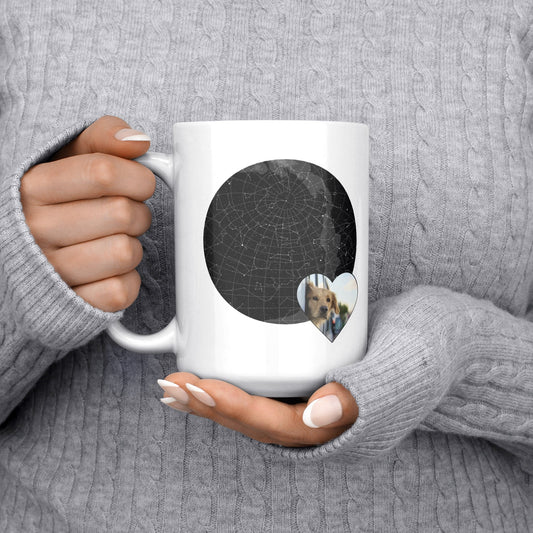 Personalized 15oz Ceramic Mug: Gotcha Day Dreams with Your Dog's Photo & Name_Doggo Mojo_Ceramic Mugs_1