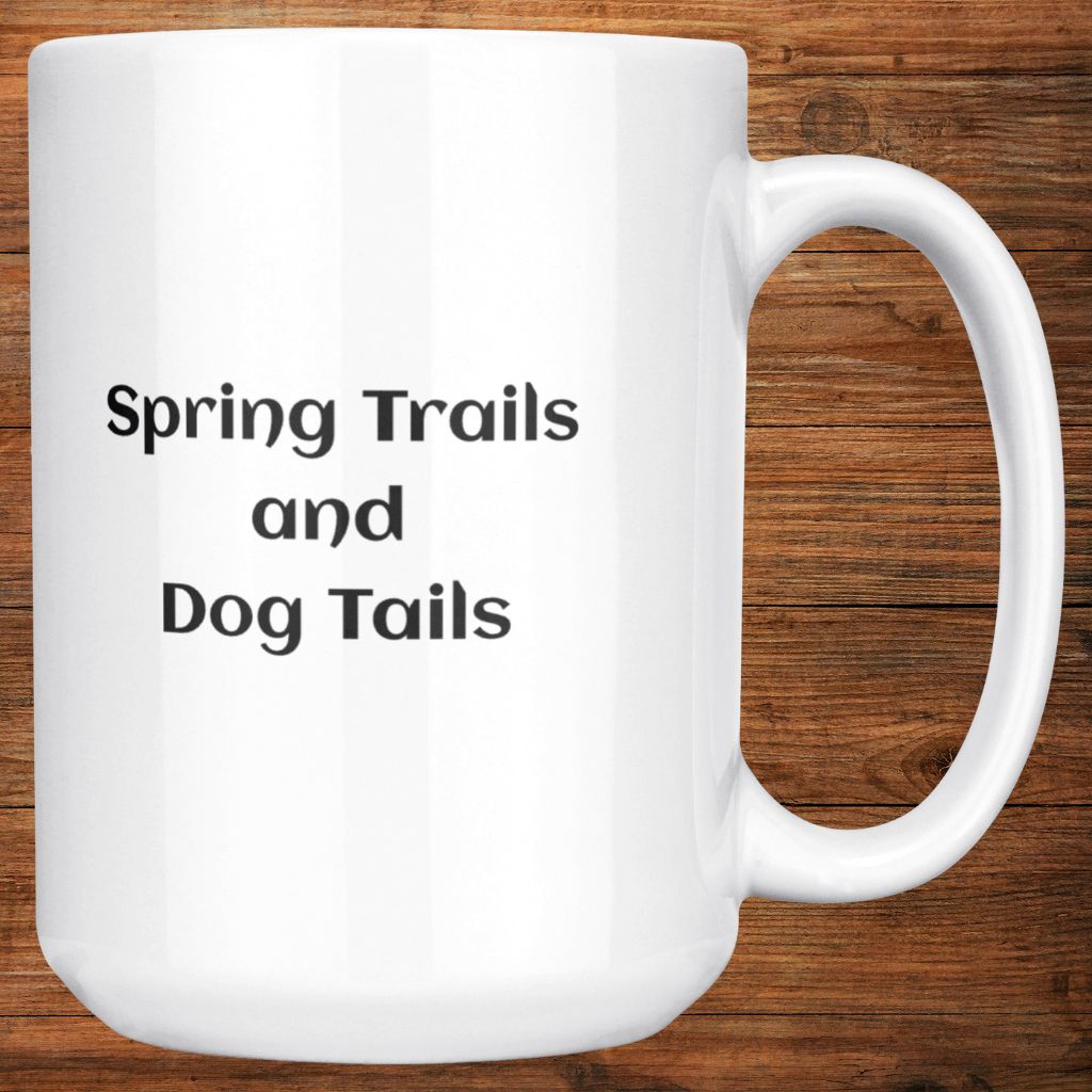 Personalized 15oz Ceramic Mug: Spring Trails and Dog Tails with Your Dog's Photo & Name_Doggo Mojo_Ceramic Mugs_10