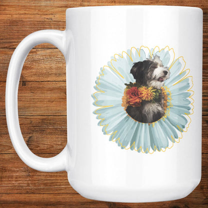 Personalized 15oz Ceramic Mug: Spring Trails and Dog Tails with Your Dog's Photo & Name_Doggo Mojo_Ceramic Mugs_8