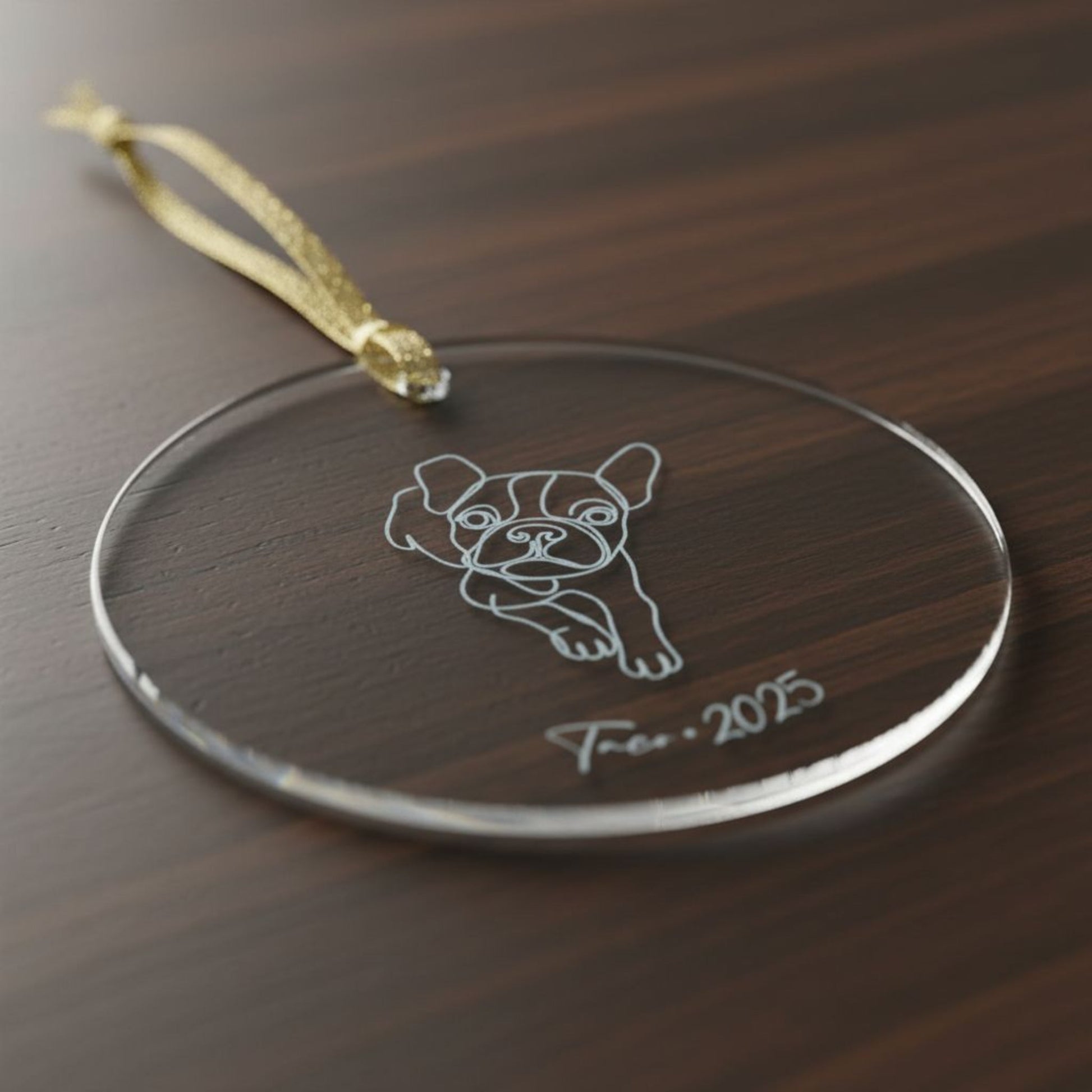 Personalized Acrylic Ornament | Minimal Line Art Dog Portrait | Modern Holiday Keepsake_Doggo Mojo_Holiday Ornaments_4