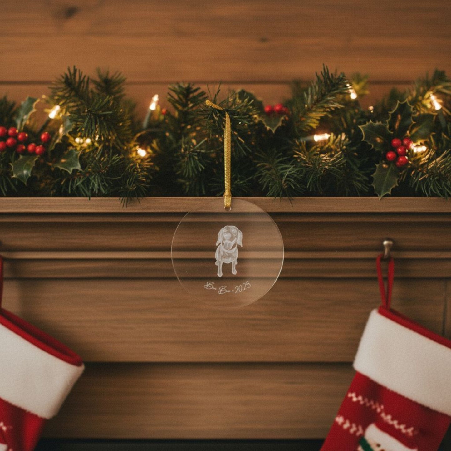 Personalized Acrylic Ornament | Modern Sketch Dog Portrait | Unique Holiday Keepsake_Doggo Mojo_Holiday Ornaments_2