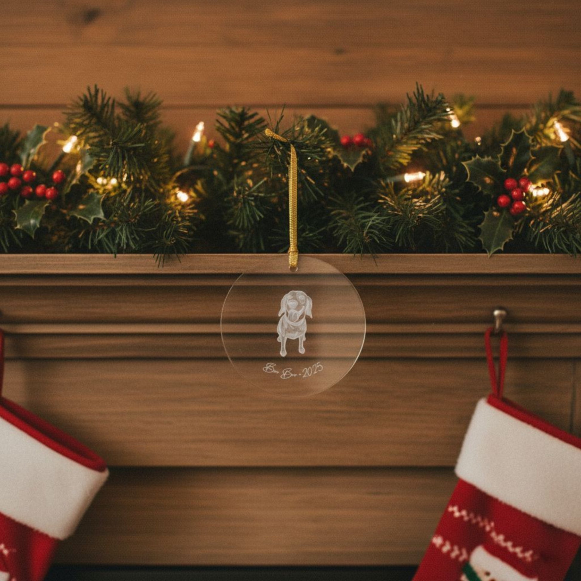 Personalized Acrylic Ornament | Modern Sketch Dog Portrait | Unique Holiday Keepsake_Doggo Mojo_Holiday Ornaments_2