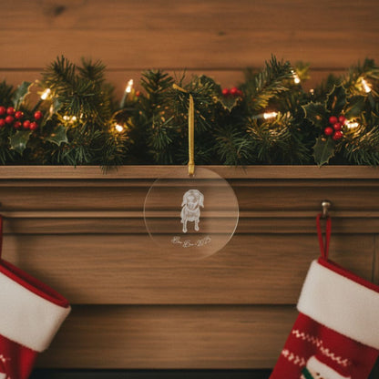 Personalized Acrylic Ornament | Modern Sketch Dog Portrait | Unique Holiday Keepsake_Doggo Mojo_Holiday Ornaments_2