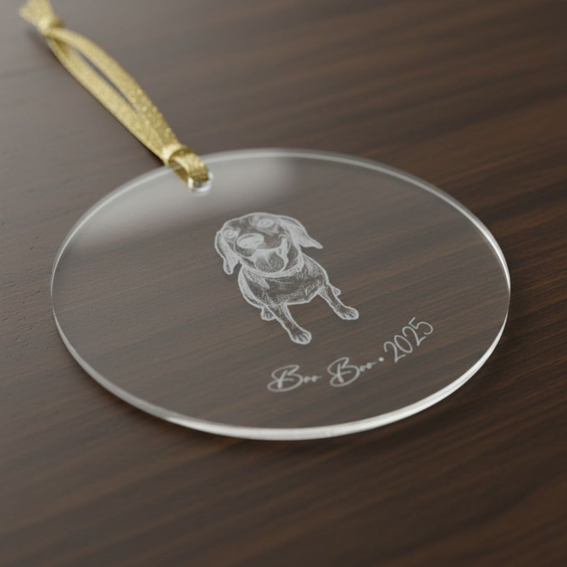 Personalized Acrylic Ornament | Modern Sketch Dog Portrait | Unique Holiday Keepsake_Doggo Mojo_Holiday Ornaments_4