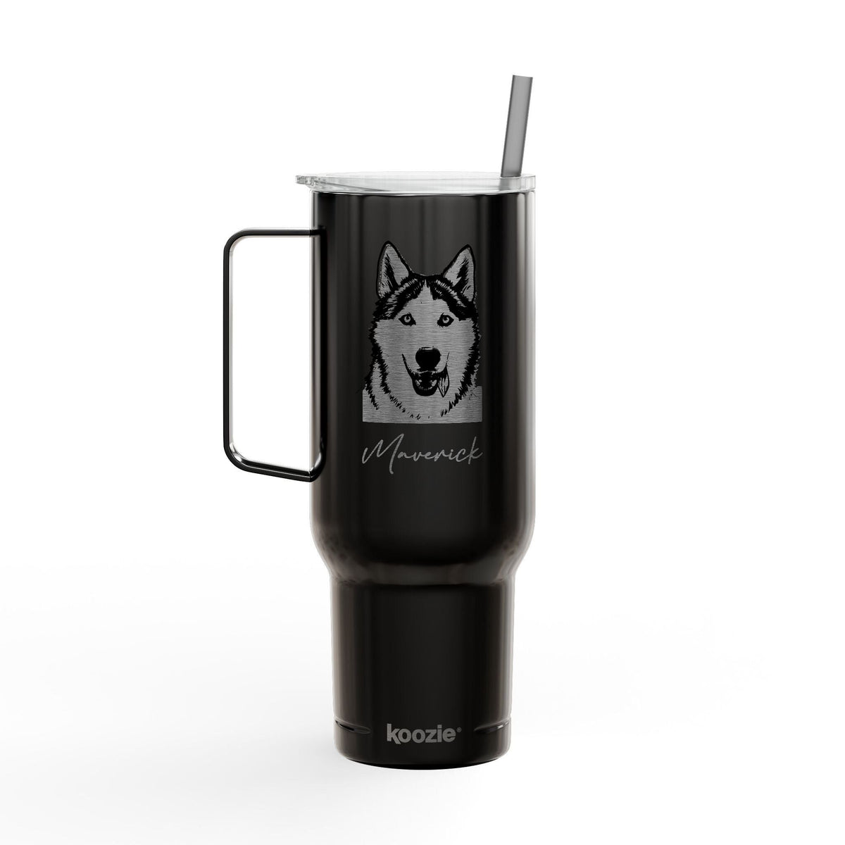 Personalized Ann Arbor Dog 40oz Recycled Travel Tumbler | Modern Sketch Custom Engraved_Doggo Mojo_Travel Tumbler_9
