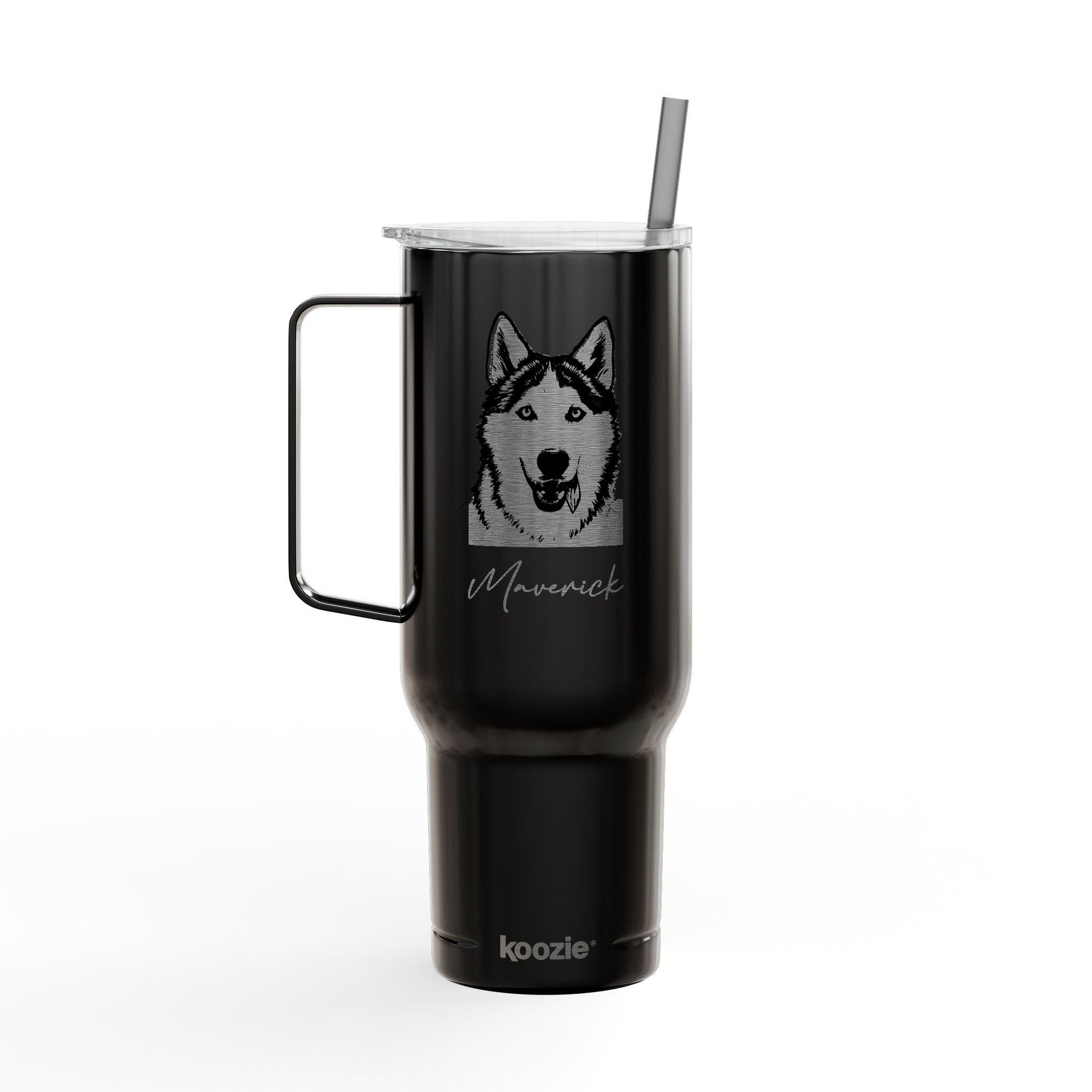 Personalized Ann Arbor Dog 40oz Recycled Travel Tumbler | Modern Sketch Custom Engraved_Doggo Mojo_Travel Tumbler_9