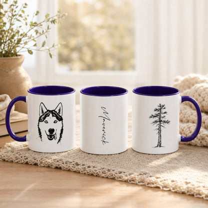 Personalized Ann Arbor Dog Ceramic Accent Mug | Modern Sketch Photo Upload_Doggo Mojo_Ceramic Mugs_3