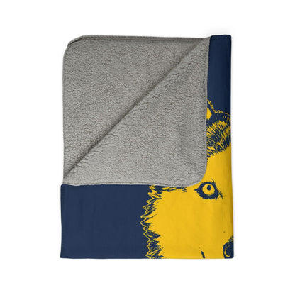 Personalized Ann Arbor Dog Sherpa Blanket | Modern Sketch Photo Upload_Doggo Mojo_Sherpa Blankets_9