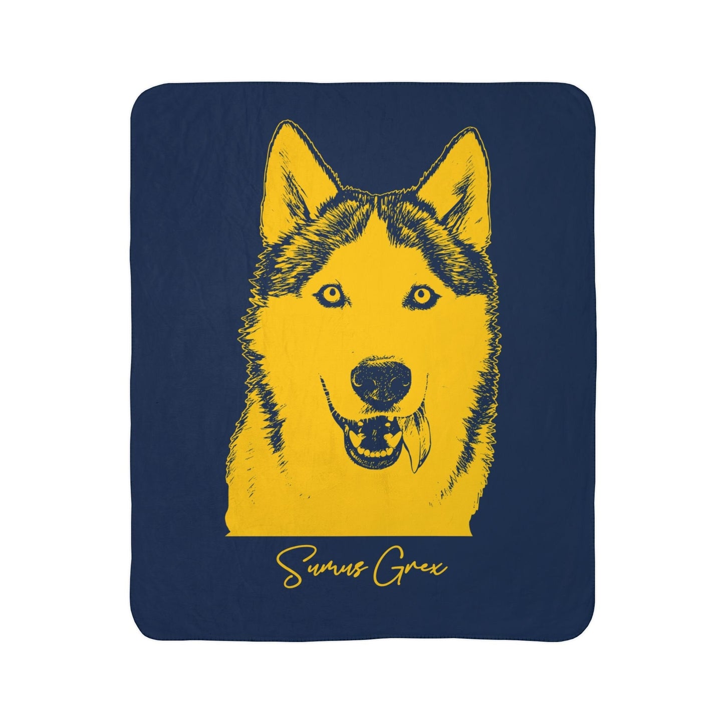 Personalized Ann Arbor Dog Sherpa Blanket | Modern Sketch Photo Upload_Doggo Mojo_Sherpa Blankets_7