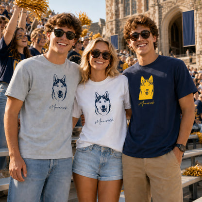 Personalized Ann Arbor Dog T-Shirt | Modern Sketch Photo Upload_Doggo Mojo_T-shirts_1