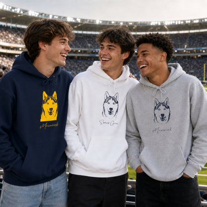 Personalized Ann Arbor Hoodie | Modern Sketch Photo Upload_Doggo Mojo_Hoodie_1