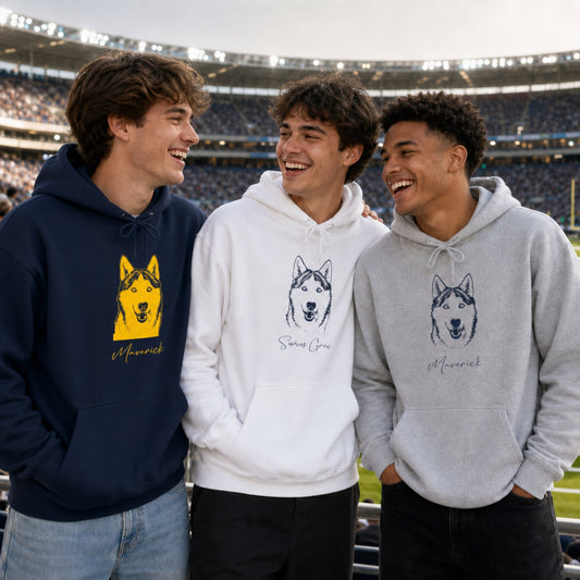 Personalized Ann Arbor Hoodie | Modern Sketch Photo Upload_Doggo Mojo_Hoodie_1