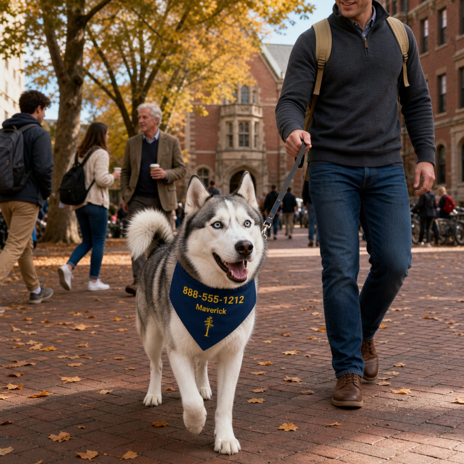 Personalized Ann Arbor Jack Pine Dog Bandana Collar | Doggo Mojo_Doggo Mojo_Pet Collar_1