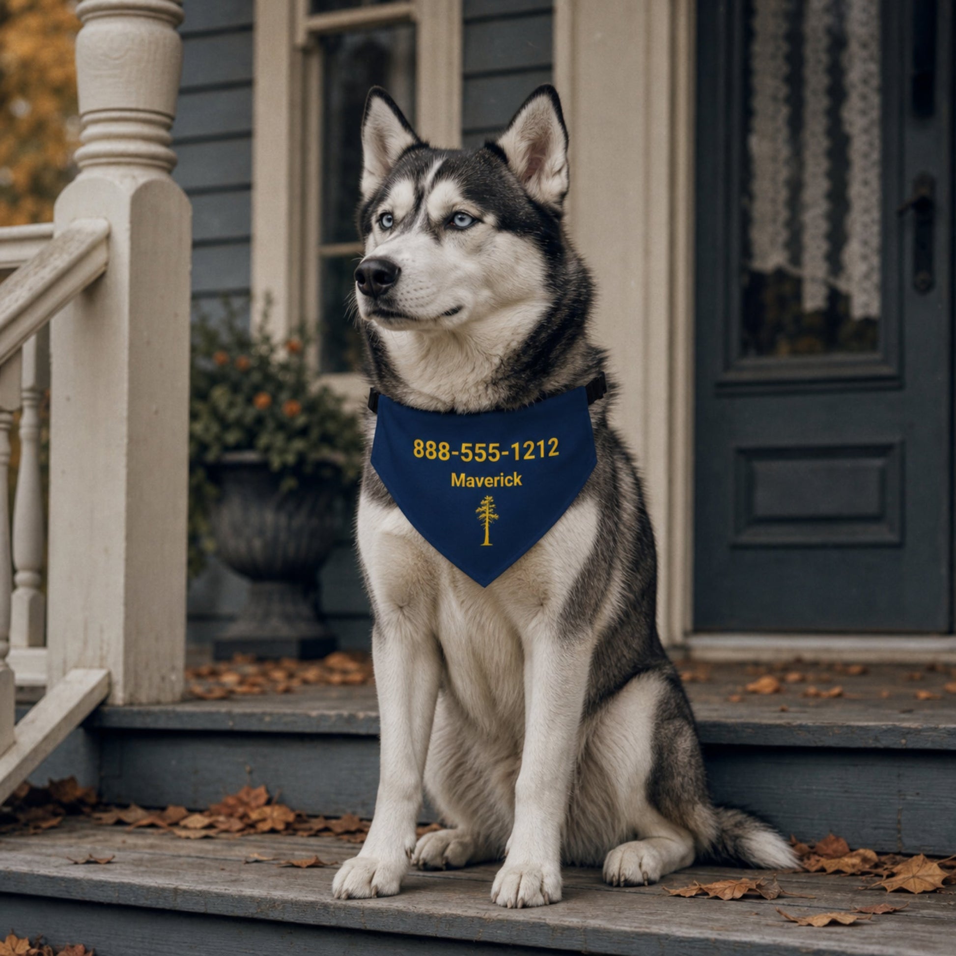 Personalized Ann Arbor Jack Pine Dog Bandana Collar | Doggo Mojo_Doggo Mojo_Pet Collar_2