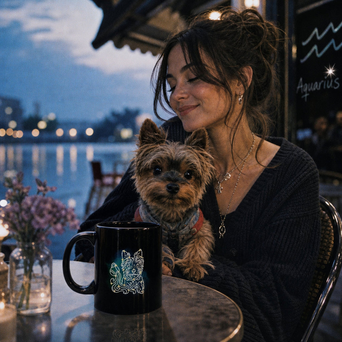 Personalized Aquarius Dog Mug | Modern Sketch Photo Upload_Doggo Mojo_Ceramic Mugs_5