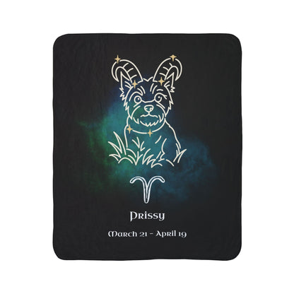 Personalized Aries Dog Blanket | Modern Sketch Photo Upload_Doggo Mojo_Blankets_10