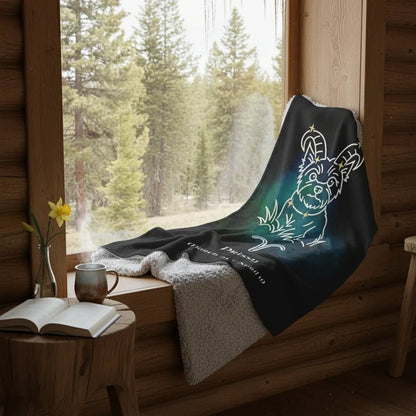 Personalized Aries Dog Blanket | Modern Sketch Photo Upload_Doggo Mojo_Blankets_2