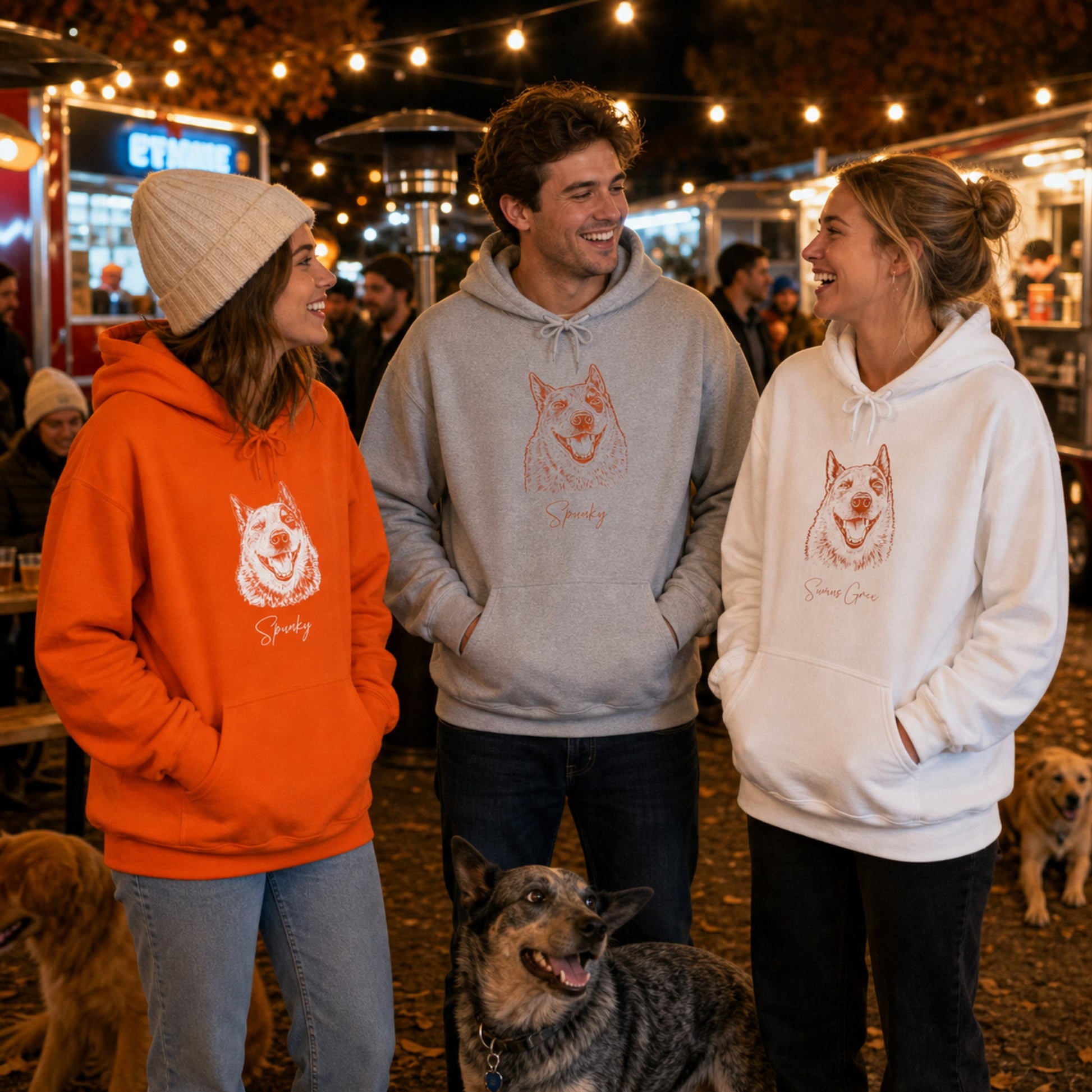 Personalized Austin Dog Hoodie | Modern Sketch Photo Upload_Doggo Mojo_Hoodie_1