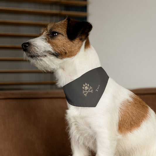 Personalized Bandana Collar | Jolly Roger Design with Your Dog's Name_Doggo Mojo_Pet Collar_1
