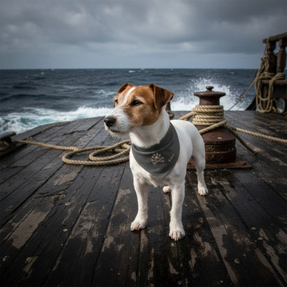Personalized Bandana Collar | Jolly Roger Design with Your Dog's Name_Doggo Mojo_Pet Collar_1
