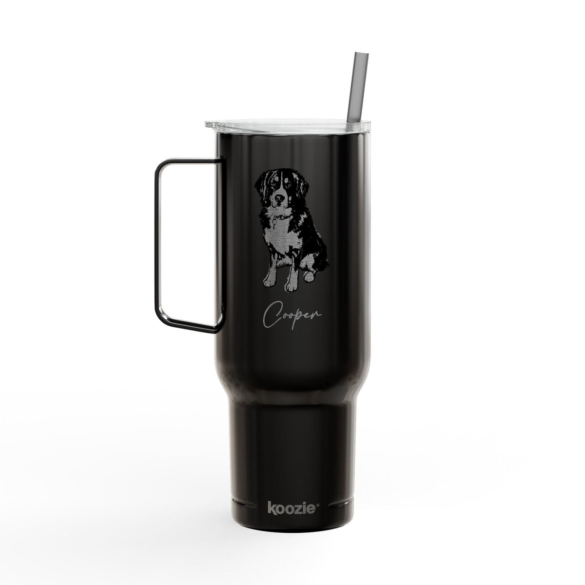 Personalized Blacksburg Dog 40oz Recycled Travel Tumbler | Modern Sketch Custom Engraved_Doggo Mojo_Travel Tumbler_9
