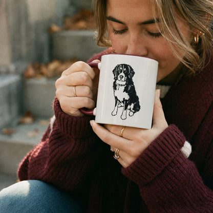 Personalized Blacksburg Dog Ceramic Accent Mug | Modern Sketch Photo Upload_Doggo Mojo_Ceramic Mugs_2