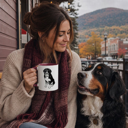 Personalized Blacksburg Dog Ceramic Accent Mug | Modern Sketch Photo Upload_Doggo Mojo_Ceramic Mugs_1