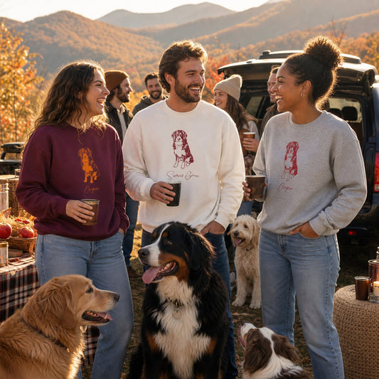 Personalized Blacksburg Dog Sweatshirt | Modern Sketch Photo Upload_Doggo Mojo_Sweatshirt_1