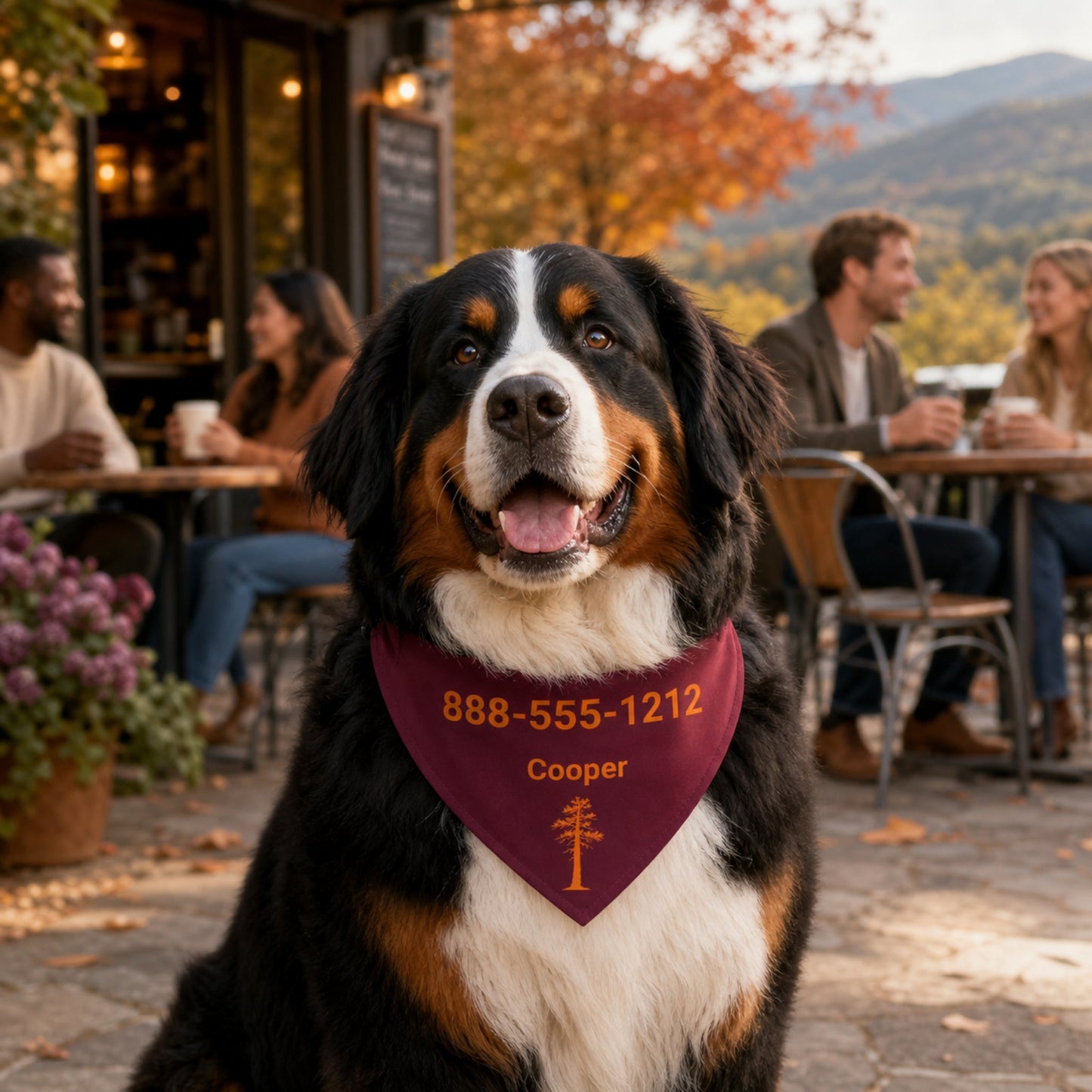 Personalized Blacksburg Jack Pine Dog Bandana Collar | Doggo Mojo_Doggo Mojo_Pet Collar_2