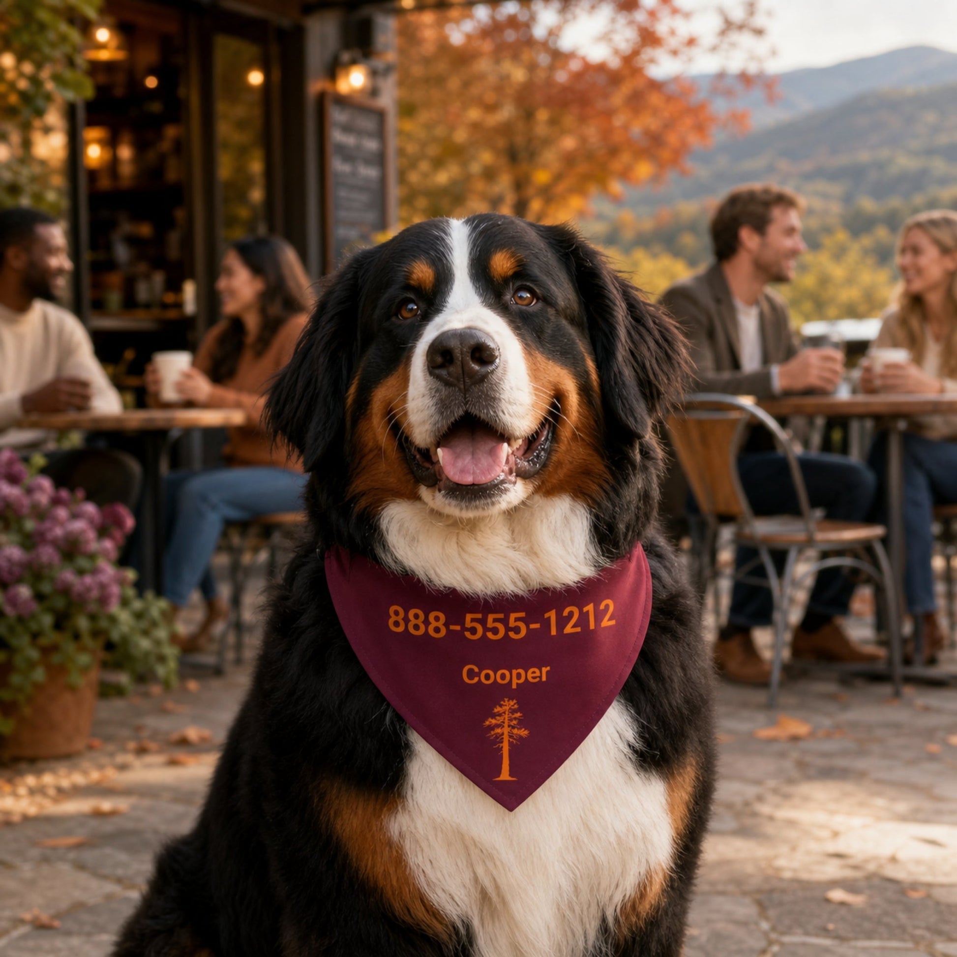 Personalized Blacksburg Jack Pine Dog Bandana Collar | Doggo Mojo_Doggo Mojo_Pet Collar_2