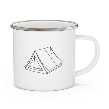 Personalized Camp Mug: Custom Dog Sketch & Tent with Your Dog's Name_Doggo Mojo_Enamel Camping Mug_5